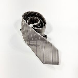 Hugo Boss Grey stripe tie NWT